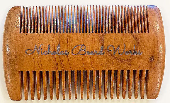 Natural Apricot Wood Beard & Mustache Comb - Nicholas Beard Works